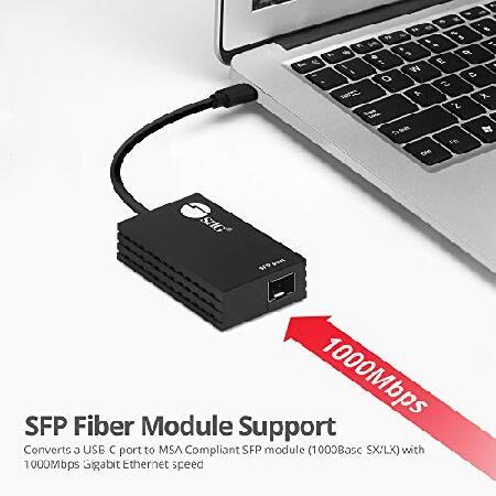 SIIG USB-C - ファイバーSFPギガビットイーサネットアダプター、高速GB転送速度(1000/100/10Mbps)、USB 3.0 Type-C - SFPメス、USB - 光ファイバー(並行輸入品)｜olg｜04