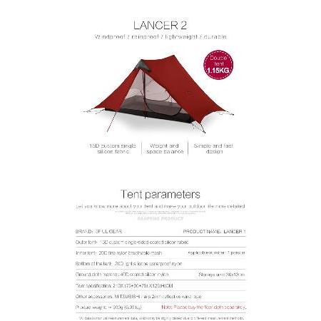 並行輸入品】 3F UL GEAR Lanshan 2テン 2人用 野外 超軽量