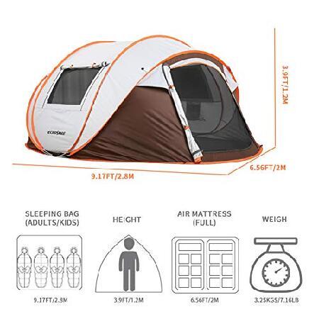 並行輸入品】 EchoSmile キャンプインスタントテント 4~6人用