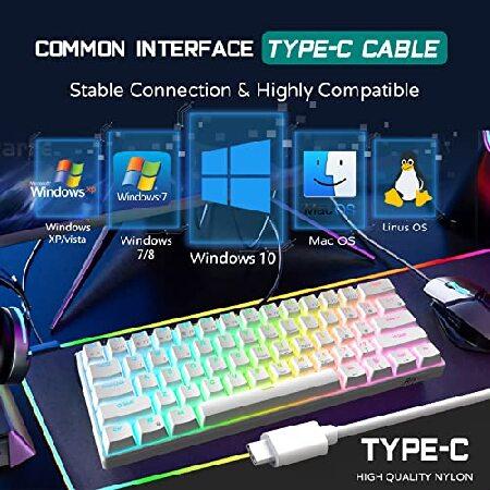 並行輸入品】 RK ROYAL KLUDGE RK61 有線 60% メカニカル ゲーミング 