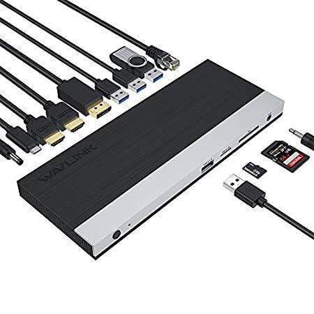 WAVLINK USB Cドッキングステーション 65W充電付き 13-in-1