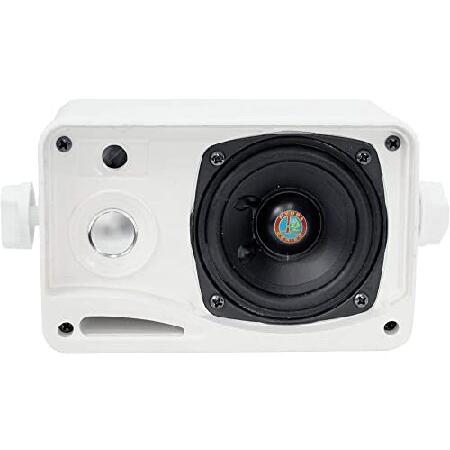 Pyle PLMR24 200W 3 Way Marine Audio Speakers Outdoor Weatherproof Pair (4 Pack)(並行輸入品) 