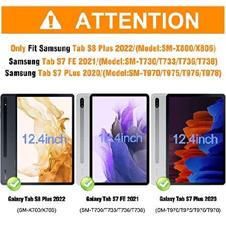 BRAECN Samsung Galaxy Tab S7+ケース 保護高耐久タブレットケース 調節可能なハンドストラップ付き 内蔵Sペンホルダー ショルダーストラップ付き S(並行輸入品)｜olg｜02