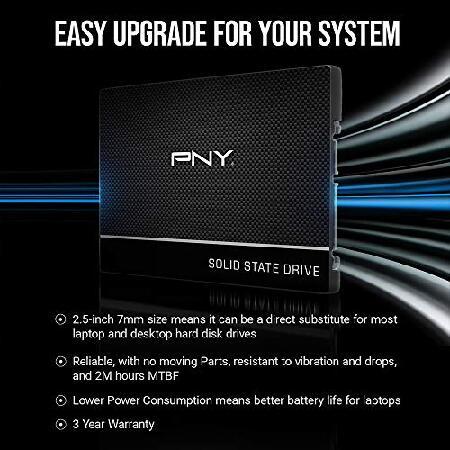 【並行輸入品】 PNY 2.5インチ SATA3 内蔵SSD 2TB(2000GB) SSD7CS900-2TB-RBの画像