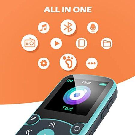 32GB MP3 Player with Clip, AGPTEK Bluetooth 5.0 Lossless Sound with FM Radio, Voice Recorder for Sport Running, Supports up to 128GB TF Ca(並行輸入品)｜olg｜02