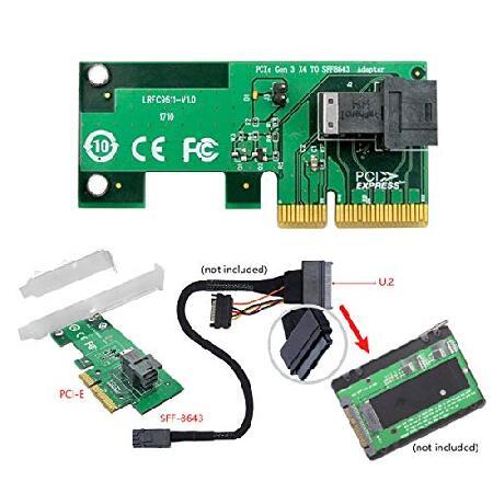 【並行輸入品】 Cablecc PCI-E 4X to U.2 U2 Kit SFF-8639 NVME PCIe SSD Adapter for Mainboard SSD 750 p3600 p3700 M.2 SFF-8643_4