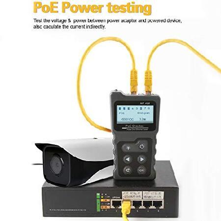【限定価格セール！】 NF-488 PoE Tester Inline Tester for Power Over Ethernet Voltage Power and Current Test RJ45 Network Cable Continuity Tester DC Power ＆ Sw(並行輸入品)