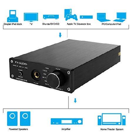 FX-Audio DAC-X6 MKII Bluetooth 5.0 Digital Audio Decoder DAC 24-bit/192kHz USB/Coaxial/Optical Headphone Amp Mini HiFi Pre-Amplifier Black(並行輸入品)｜olg｜03