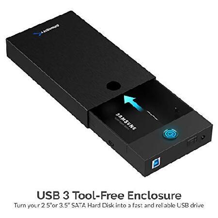 並行輸入品】 SABRENT HDD・SSD外付けケース 3.5、2.5インチSSD用/ HDD