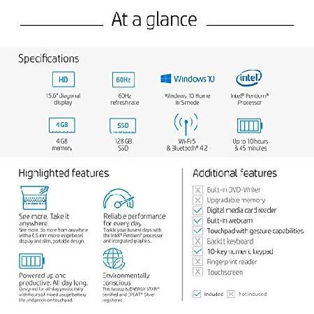 【並行輸入品】 HP (ヒューレット・パッカード) 2020年 15.6インチ HD LED ディスプレイ Intel(インテル) Pentium Gold 6405U 4GB DDR4 RAM 500GB HDD Windowsの画像
