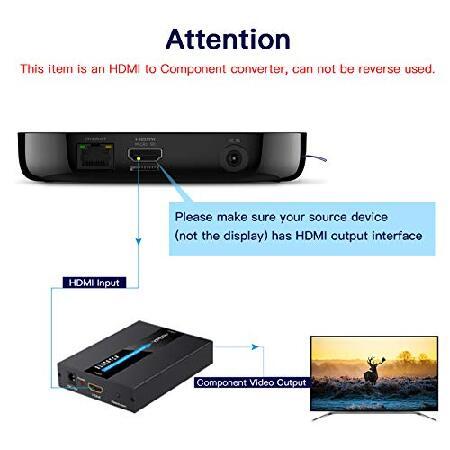 【並行輸入品】 SUNNATCH HDMI-コンポーネントコンバーター スケーラ機能付き 1080P HDMI-RGBコンバーター HDMI-YPbPr 5RCAコンバーター コンポーネントYPbPr