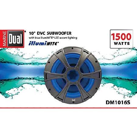 【並行輸入品】 Dual Electronics DM1016S 10" Dual Voice Coil Marine Subwoofer with Blue illumiNITE LED Lighting