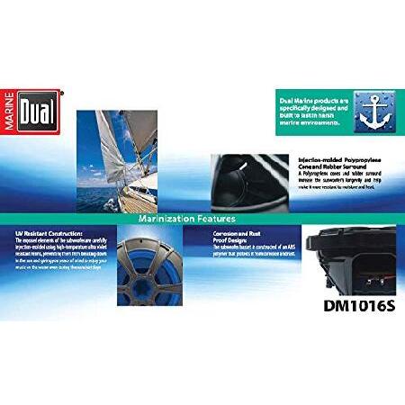 【並行輸入品】 Dual Electronics DM1016S 10" Dual Voice Coil Marine Subwoofer with Blue illumiNITE LED Lighting