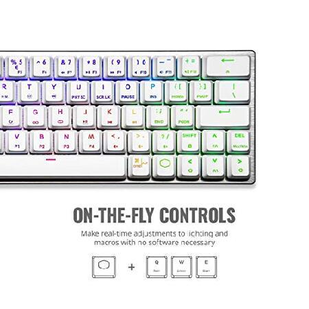 Cooler Master SK622 60% Wireless Bluetooth Silver/White Mechanical Low Profile Gaming Keyboard, Linear Red Switches, Customizable RGB, Erg(並行輸入品)｜olg｜05