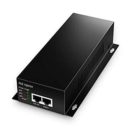 YuLinca Gigabit PoE+ Injector， 60W 802.3af/at/bt， 1000Mbps， Plug & Play， De（並行輸入品）