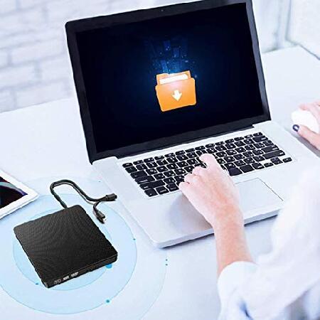 ポータブル外付けCD DVDバーナー YMY 2イン1 USB3.0 ＆ Type-C CD/DVDレコーダー Windows Linux Mac OS用 Chromebook/MacBook/MacBook Pro 2019/2020に対応 (ブ｜olg｜04