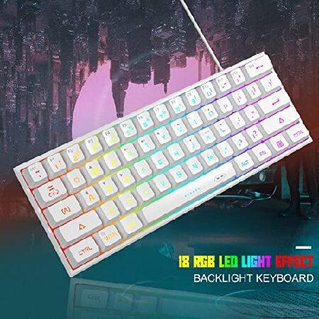 【並行輸入品】 MageGee Mini 60%ゲーミングキーボード アップグレード RGBバックライト61キー 超コンパクトキーボード TS91 人間工学的 防水 機械感_2
