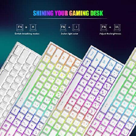 【並行輸入品】 MageGee Mini 60%ゲーミングキーボード アップグレード RGBバックライト61キー 超コンパクトキーボード TS91 人間工学的 防水 機械感_3