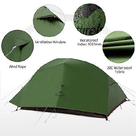 【並行輸入品】 Naturehike公式ショップ テント 3人用 クラウドアップ3 アップグレード ソロキャンプ 2人用 前室付き 軽量 耐水圧3000mm/4000mm 防水 防風 登山_2