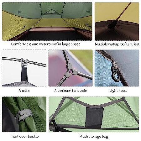 【並行輸入品】 Naturehike公式ショップ テント 3人用 クラウドアップ3 アップグレード ソロキャンプ 2人用 前室付き 軽量 耐水圧3000mm/4000mm 防水 防風 登山_3