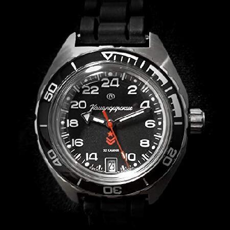 【並行輸入品】 VOSTOK | Komandirskie 650541 GMT 自動巻きダイバー腕時計, ベージュ, ミリタリー。の画像