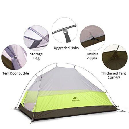 Naturehike Cloud-Up 1 Person Lightweight Backpacking Tent with Footprint - Dome Camping Hiking Waterproof Backpack Tents (20D -Light Green(並行輸入品)｜olg｜02