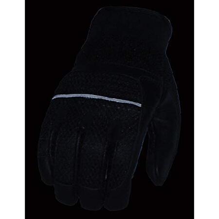 最短当日出荷 Milwaukee Leather MG7503 Men´s iTouch Screen Fingers´ Black Leather and Mesh Racing Gloves - 4X-Large