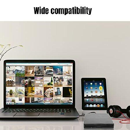 【並行輸入品】 ポータブルUSBフロッピードライブ 3.5インチ カードリーダー コンピューターアクセサリー USB外付けフロッピードライブディスク 10/7_4