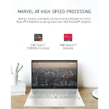 並行輸入品】 HP Pavilion 15 Laptop, AMD Ryzen 5 5500U, 8 GB