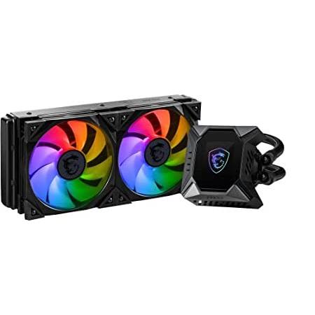 MSI MPGシリーズ RGB CPU液体クーラー (AIO):カスタマイズ可能なLCDスクリーンデザイン 240mmラジエーター デュアル120mm（並行輸入品）