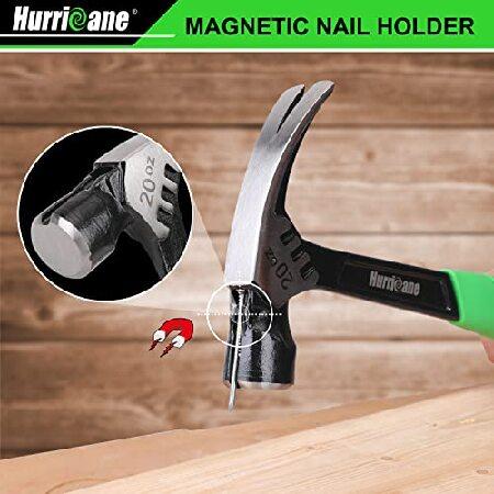 貴重 Hurricane Framing Hammer， 20 Oz， One-piece Forged with Magnetic Nail Holder， Shock-Absorbing handle