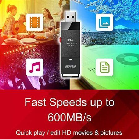 【並行輸入品】 BUFFALO 500GB SSD-Put ポータブルSSD - USB 3.2 A ＆ C 互換ソリッドステートドライブ 外付けストレージ_1
