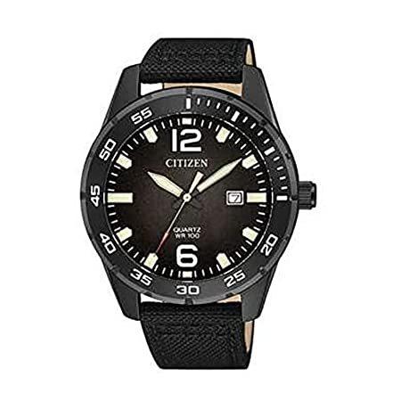 【ふるさと割】 Black Quartz Citizen Dial BI1045-05E【並行輸入品】 Watch Men's Nylon Black 腕時計