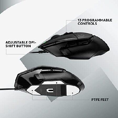 Logitech G502 X Wired Gaming Mouse - LIGHTFORCE hybrid optical-mechanical primary switches, HERO 25K gaming sensor, compatible with PC - m(並行輸入品)｜olg｜05