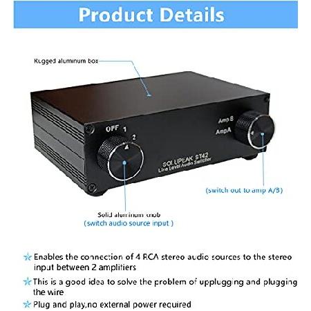並行輸入品】 SOLUPEAK ST42 4ウェイ RCAオーディオスイッチ ソース