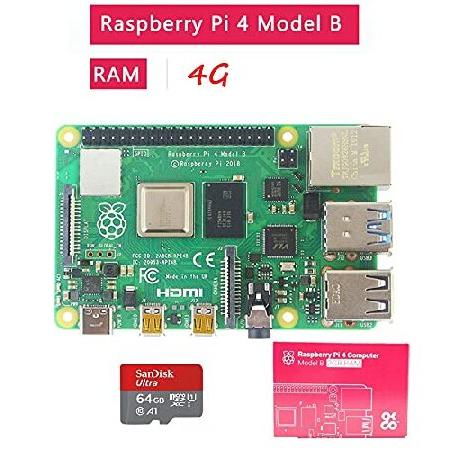 DIGISHUO Raspberry Pi 4B モデルB 2/4/8GB RAM DIYキットケースファン SDカードMicro-SD HDMI (4Gモジュール 8イン1キット)｜olg｜02