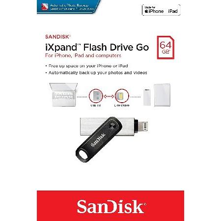 並行輸入品】 SanDisk 128GB iXpand Go Flash Drive for iPhone, iPad
