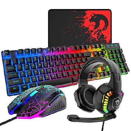 並行輸入品】 ゲーミングキーボードとマウスとマウスパッドとゲーム用