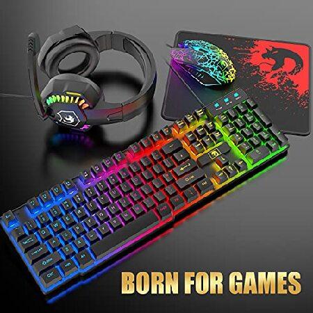 並行輸入品】 ゲーミングキーボードとマウスとマウスパッドとゲーム用