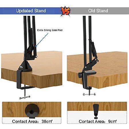 VeGue マイクスタンド マイクアーム コンデンサーマイク用 ポップガード マイクホルダー クランプ 卓上マイクスタンド デスクアーム式 金属製 角度(並行輸入品) 