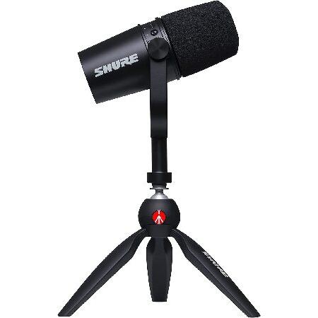 Shure MV7 USBマイク 三脚付き ポッドキャスティング 録音 