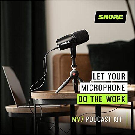 Shure MV7 USBマイク 三脚付き ポッドキャスティング 録音 