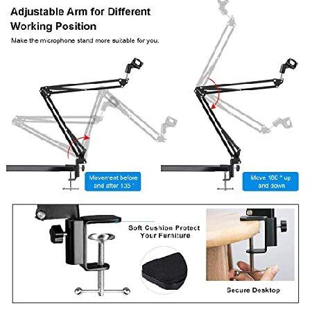 For Blue Yeti X Boom Arm, YUZUHOME Heavy Duty Adjustable Blue Yeti Nano Microphone Stand with 3/8"to 5/8" Screw Adapter,Compatible with bl(並行輸入品)｜olg｜05