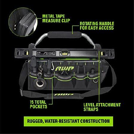 【並行輸入品】 AWP ツールトートバッグ、18インチ 丈夫なツールトート 防水 オーガナイザーキャディ プロや請負業者用 ブラック | L-22128-1の画像
