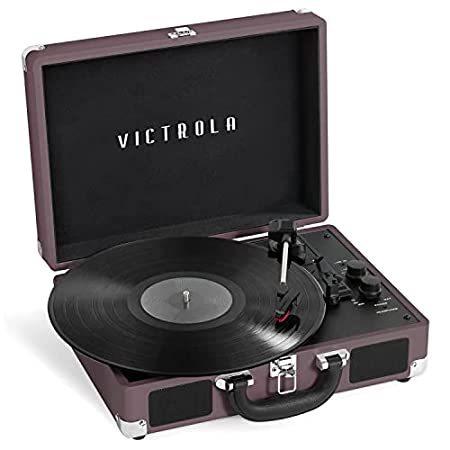 Victrola Vintage 3-Speed Bluetooth Portable Suitcase Record Player with Bui（並行輸入品）
