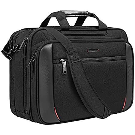 【並行輸入品】 EMPSIGN ノートパソコン用ケース ブリーフケース 17.3インチ ノートパソコン用バッグ 拡張可能なメッセンジャーバッグ 男女兼用 撥水加工 R