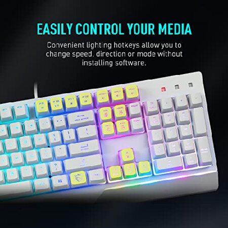 並行輸入品】 MSI Vigor GK30 Combo White, 6-Zone RGB Gaming