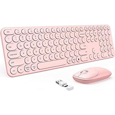 最新の激安 and Keyboard Wireless PEIOUS Mouse Wirel（並行輸入品） Cute Receiver, C Type and USB with その他キーボード、アクセサリー