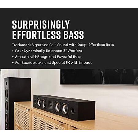 【並行輸入品】 ポークオーディオ POLK AUDIO Monitor XTシリーズ スリムセンタースピーカー マットブラック MXT35の画像