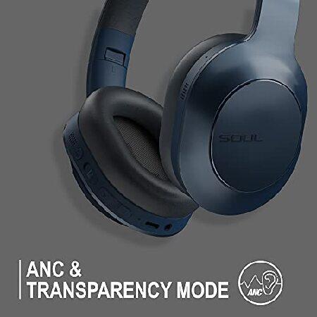 New Soul Emotion Max - Active Noise Cancelling Wireless Over-Ear Headphones with Multipoint Connection, Blue(並行輸入品)｜olg｜02
